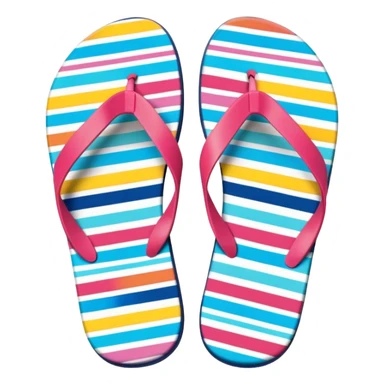 colorful beach flip flops sticker