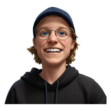 boy with blue eyes hoodie sticker