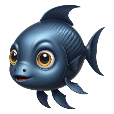 Hero Cute Black Fish sticker