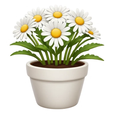 daisy flower pot sticker