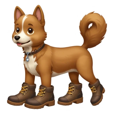 Perro con botas sticker