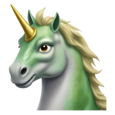 A hal fog half unicorn half lizard sticker