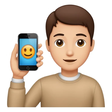 scrolling phone sticker