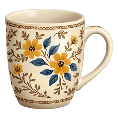 vintage cafe coffee mug sticker