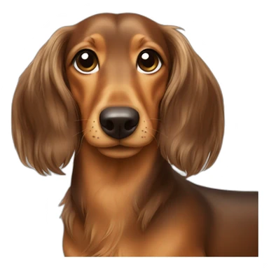 dashund long hair sticker