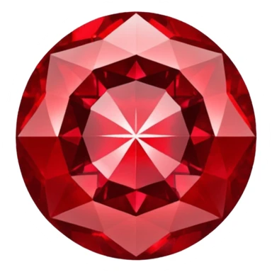 red glitter ruby sticker