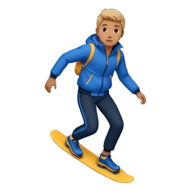 a man sliding down from the mountain which in circle shape sticker