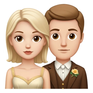 a white girl and white guy in costume and dress sticker