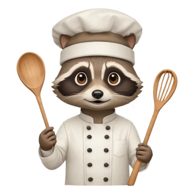 Chef raccoon sticker