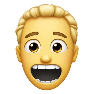 cry laughing with bad and missing teeth sticker