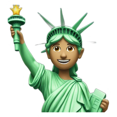 elf Statue of Liberty sticker