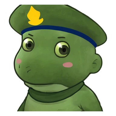 Baby wearing hat sticker