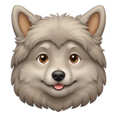 grey dog sticker