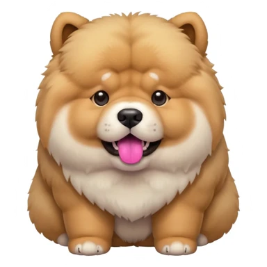 a full body of cute chow chow sticker
