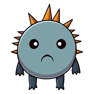 person with spikes through eyes like steel inquisitor sticker