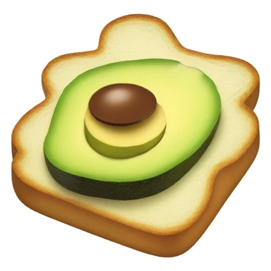 Toast with avocado sticker