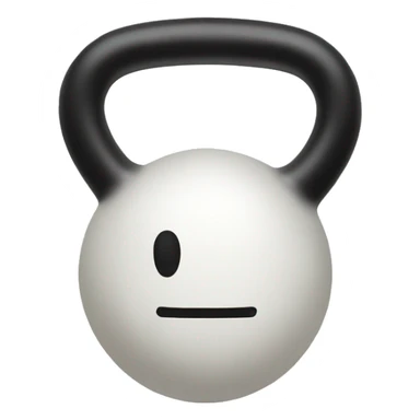 kettlebel with a white circle in the middle sticker