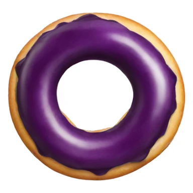 An eggplant through a donut sticker