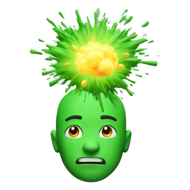 head explosion green sticker