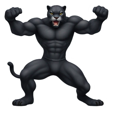 Panther full body agressive muscular sticker