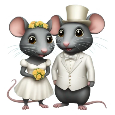 Rats married sticker