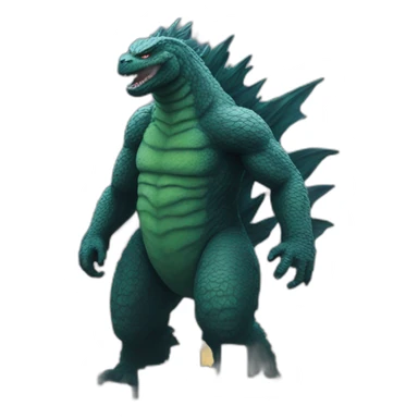 Godzilla in cityscape sticker