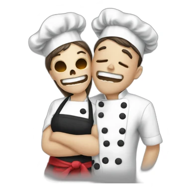 chefs kiss skull sticker