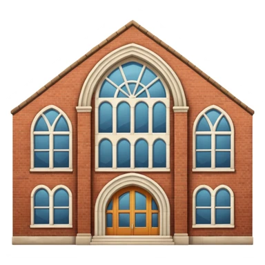 a full view of school building  sticker