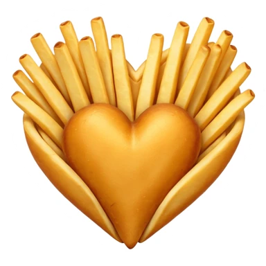 fries heart sticker