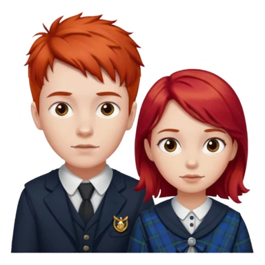 scottish boy and girl sticker