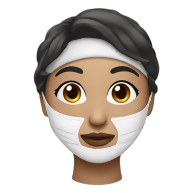 face mask beauty sticker