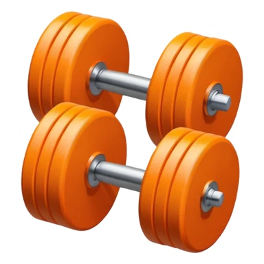 orange dumbell sticker