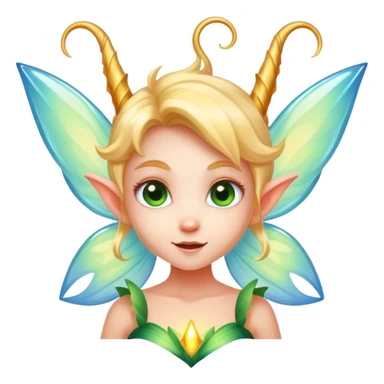 a tiny mischievous fairy with pointy ears and glowing aura sticker