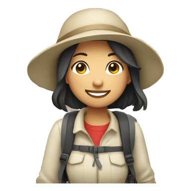 Asian girl loves travel to Italy sticker