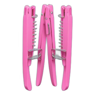 Two pink clothespins sticker