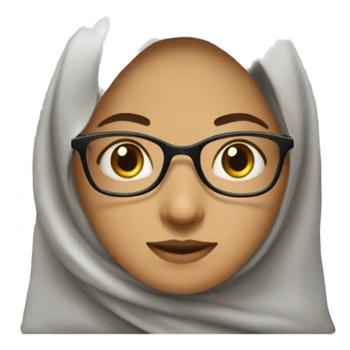 Moslem women teacher with eye glasses sticker