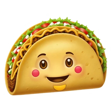 a taco smiling  sticker