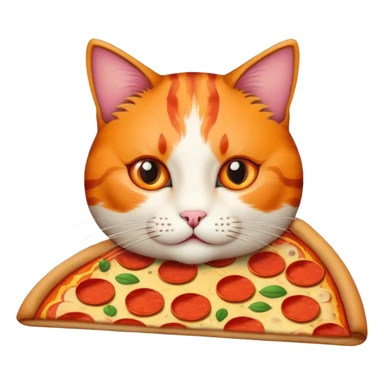cat with pizza sticker