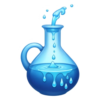 pozione blu che viene svuotata  sticker