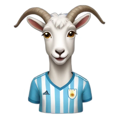 A goat with argentina shirt  sticker