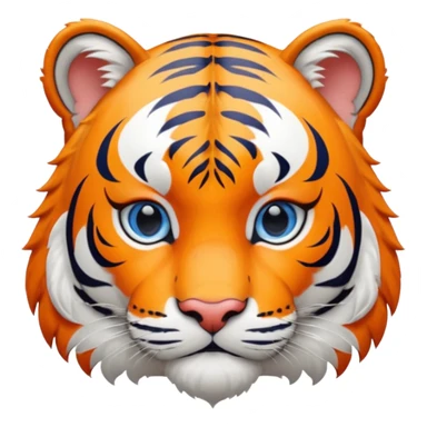 Tiger White oye blue sticker