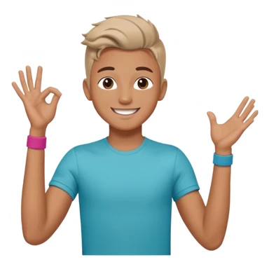 boy tiktok dance half body no tiktok logo sticker