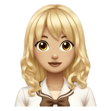 gyaru, kogal, kogyaru, school uniform, blonde hair, dark skin, brown skin sticker