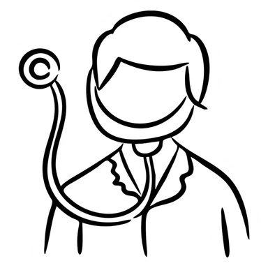 medical doctor with stethoscope sticker