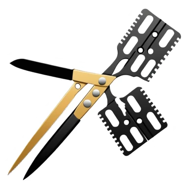 film strip with scissors cutting it sticker