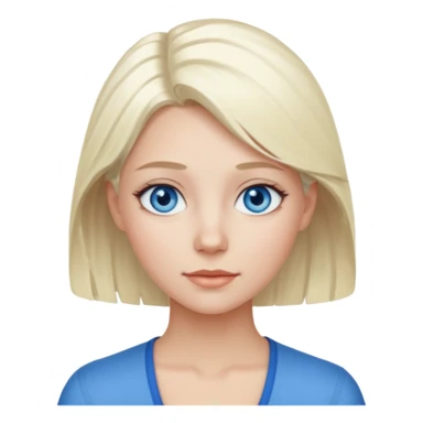 Emily Armstrong with blue eyes, platinum blonde hair sticker