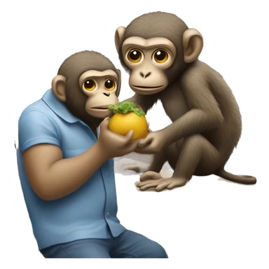 monkey eating a ford 150 sticker