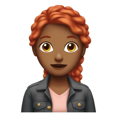 girl with red hair indoors sticker