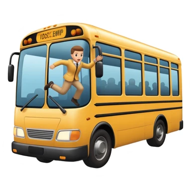 Throwing someone into a bus sticker