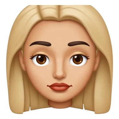 one eyebrow raise with big lips sticker